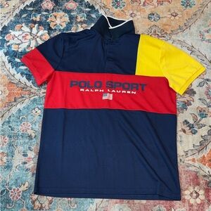 Ralph Lauren Polo Sport Colorblock Shirt - Navy, Red, Yellow